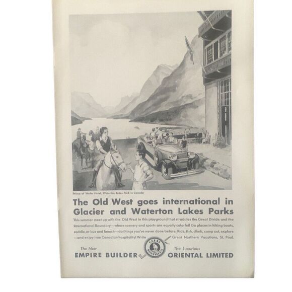 Vintage 1931 Great Northern Old West Goes International Ad Advertisement - Picture 4 of 4